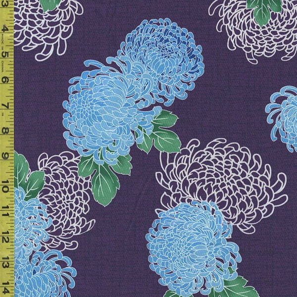 Japanese - Kei Kyoto Story - Kiku (Mums) - KS-7708--D - Purple - By the Half Yard