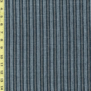Japanese - Morikiku - Mini Stripe - M-23200-C22 - Dobby Weave - Indigo, Navy, Ivory & Brown - By the Half Yard