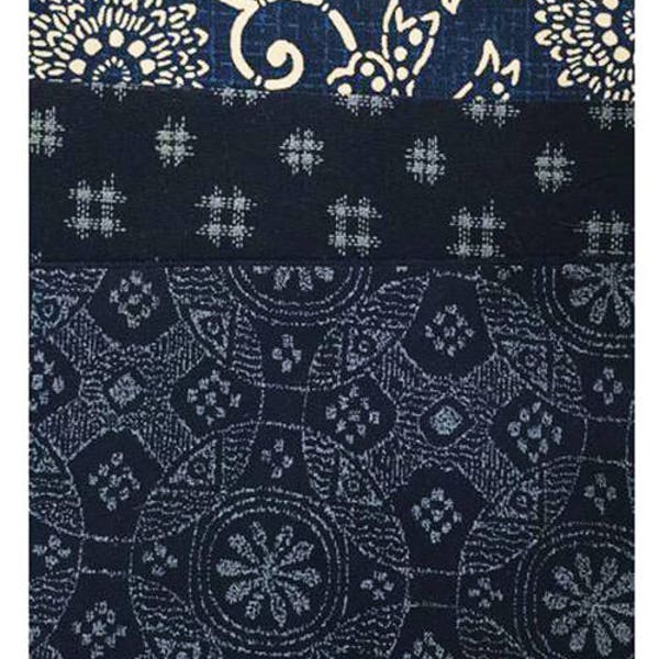 CHARM PACK - 20 - 5" Japanese Traditional Indigo Fabric Squares - 10 Designs