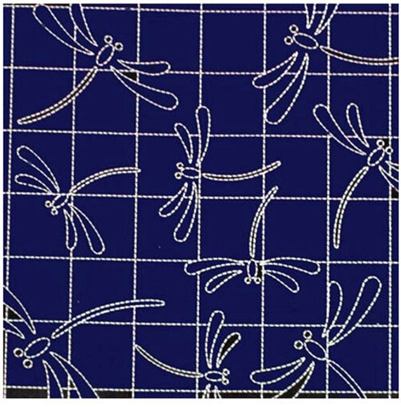 Pre-printed Sashiko Sampler Panel- Dragonfly Pre-printed Sashiko Sampler Panel- Dragonfly