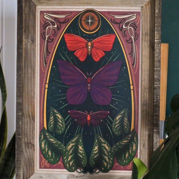 Art Nouveau/Deco Butterfly Digital Art Print 11x17 inches