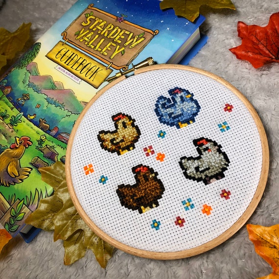 Stardew Valley Chickens And Duck Cross Stitch Pattern Fiber Arts Art Collectibles Okumkomfoods Com