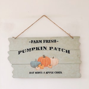 Handmade Rustic Pumpkin Patch Wall Decor