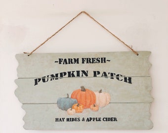 Handmade Rustic Pumpkin Patch Wall Decor
