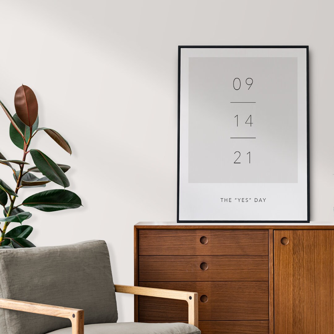Dates Rack Designs CUSTOM DATE POSTER - Customized Date Print - Any Size - Personalized ...
