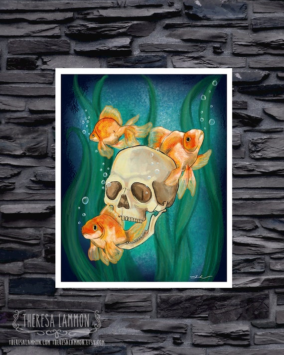 Reflect Giclee Art Print Illustration Wall Art Digital Painting Surreal Art