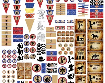 Celebrations Occasions Cowboy Birthday Party Banner Western