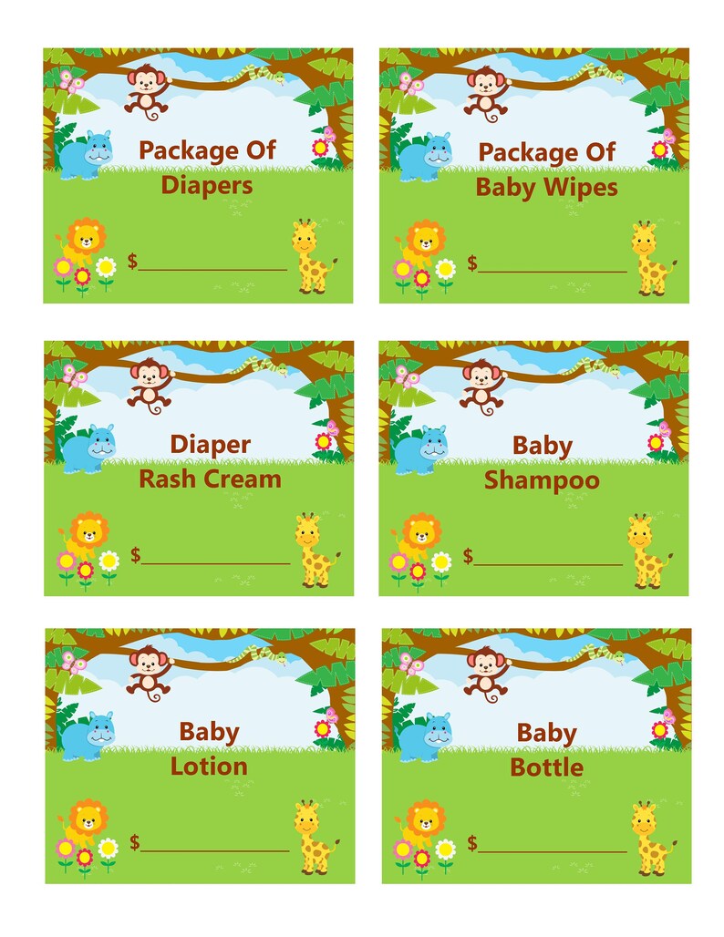 Safari Price Game Jungle Price Is Right Game Safari Price Is Right Game Printables 4 Less 0074 Jungle Price Game Safari Baby Game