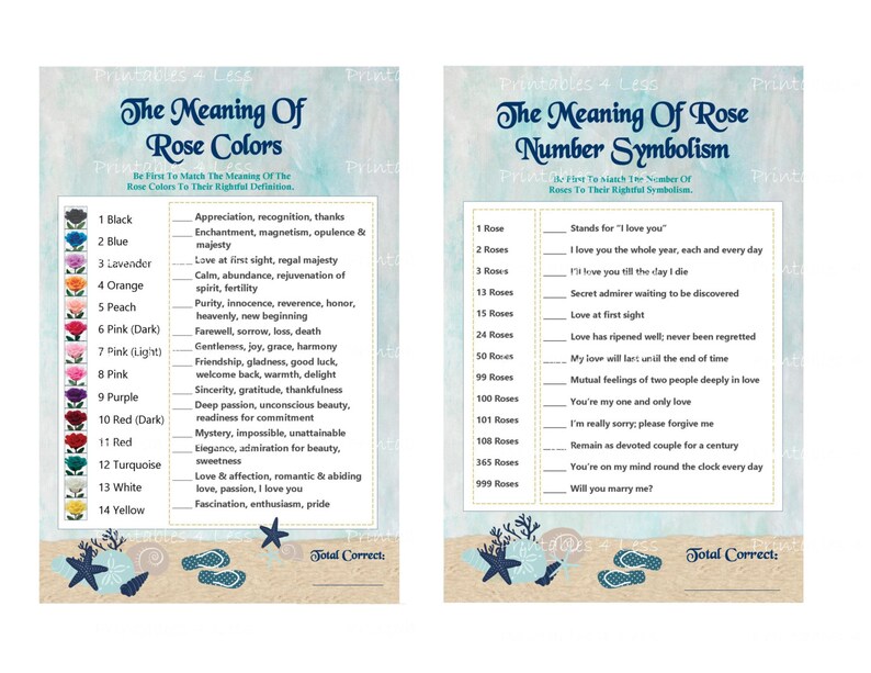 Beach Bridal Shower Game Beach Themed Bridal Game Beach Etsy