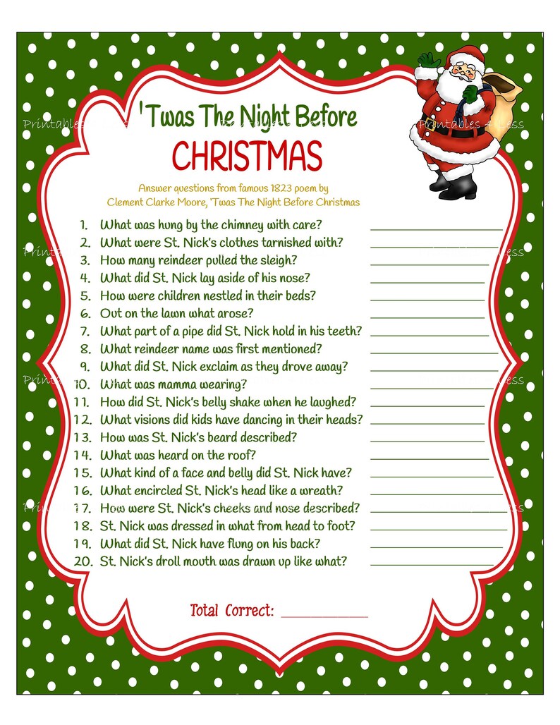 Printable The Night Before Christmas Printable Word Searches Printable The Night Before Christmas Printable Word Searches