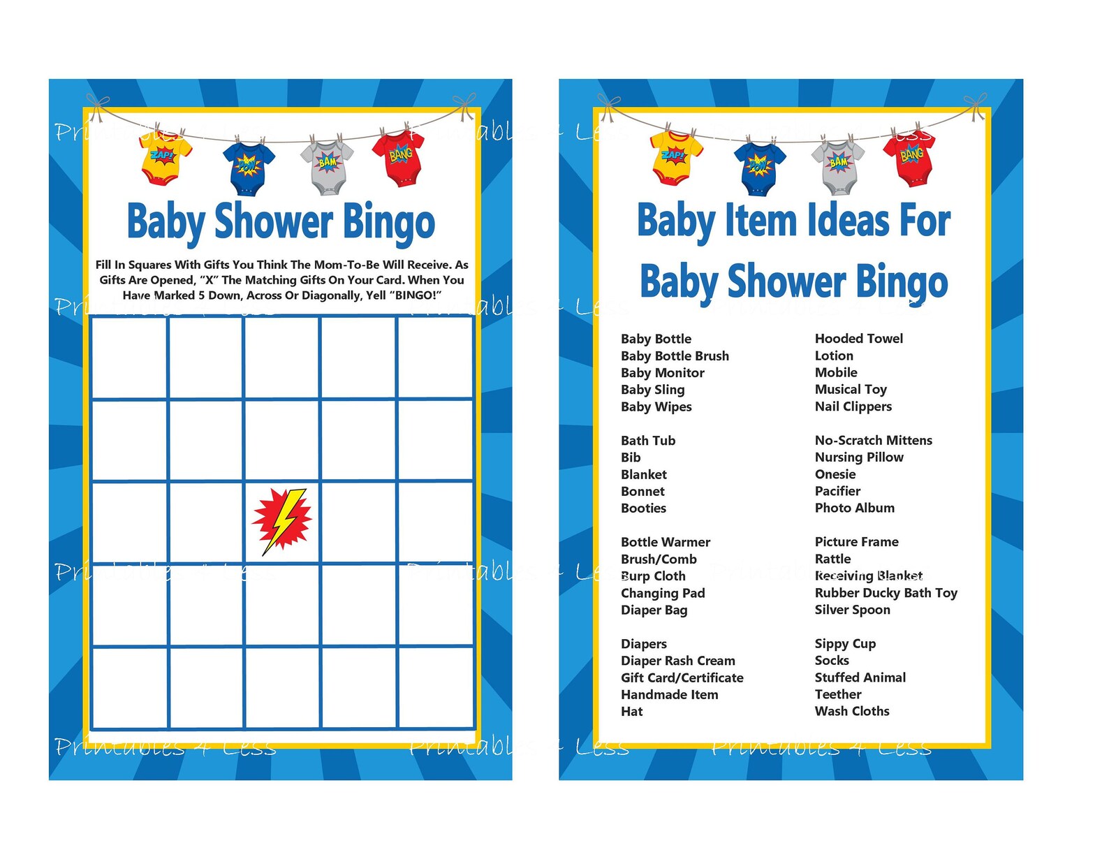 Superhero Baby Shower Game Super Hero Baby Game Printable | Etsy