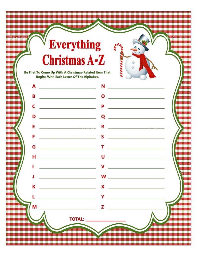Xmas A-Z, Printable Xmas Sport, Xmas Bash Recreation, Vacation Social gathering Video game, Xmas Term Sport, Neighborhood Video game - Printables 4 Considerably less photograph regarding Christmas Song Games Printable Free called Xmas A-Z, Printable Xmas Sport, Xmas Occasion Match, Trip Social gathering Activity, Xmas Phrase Activity, Community Activity - Printables 4 Much less