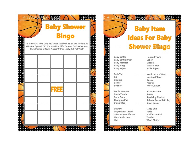 Basketball Baby Shower Games Printable Basketball Baby Games Etsy