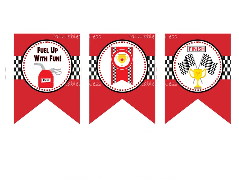 Race Car Banner Race Car Birthday Banner Printable Race Car Etsy