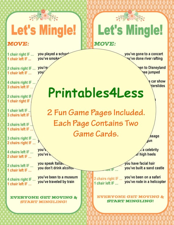 ice breaker game diy printable party game diy fun printable etsy