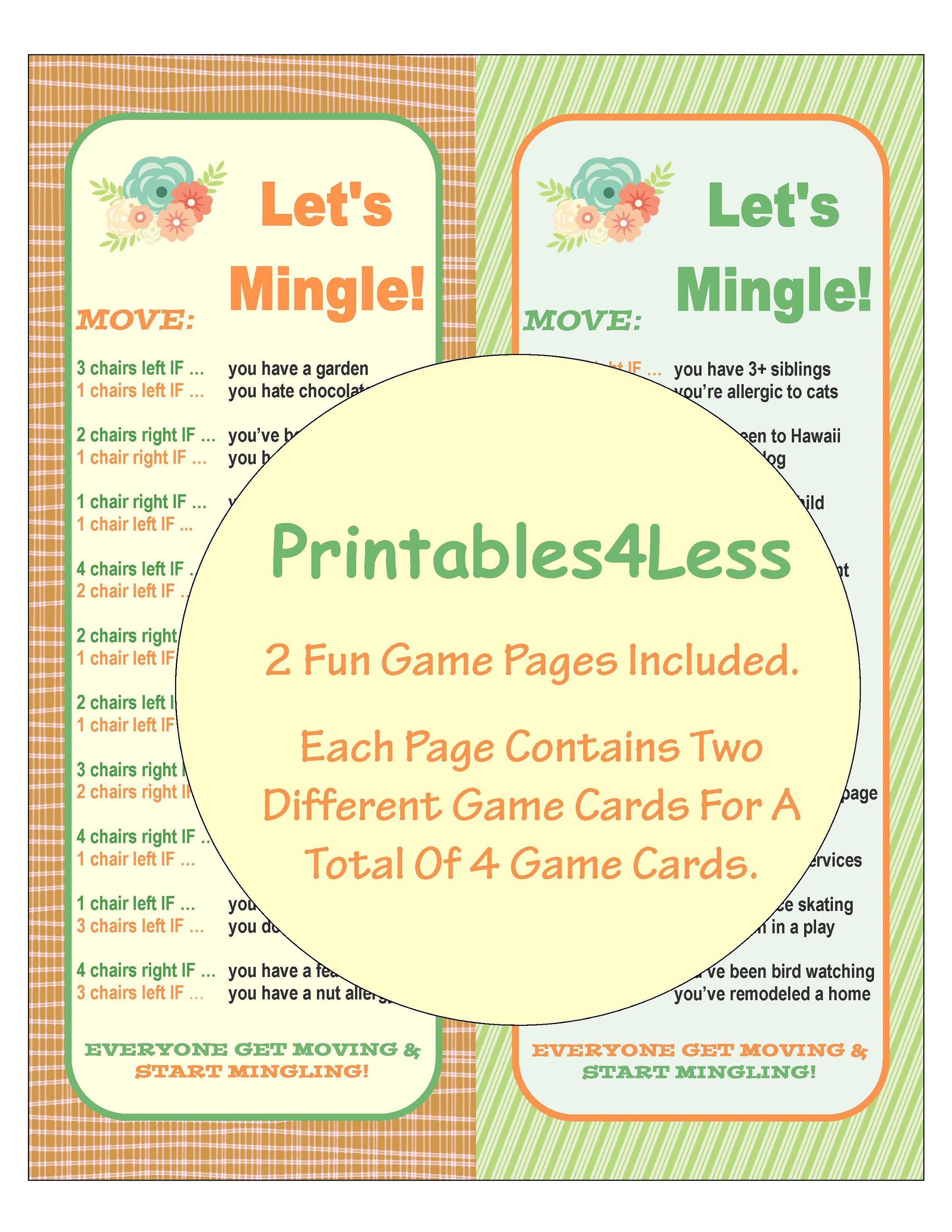 Ice Breaker Game Mingle Game Printable Party Game DIY | Etsy