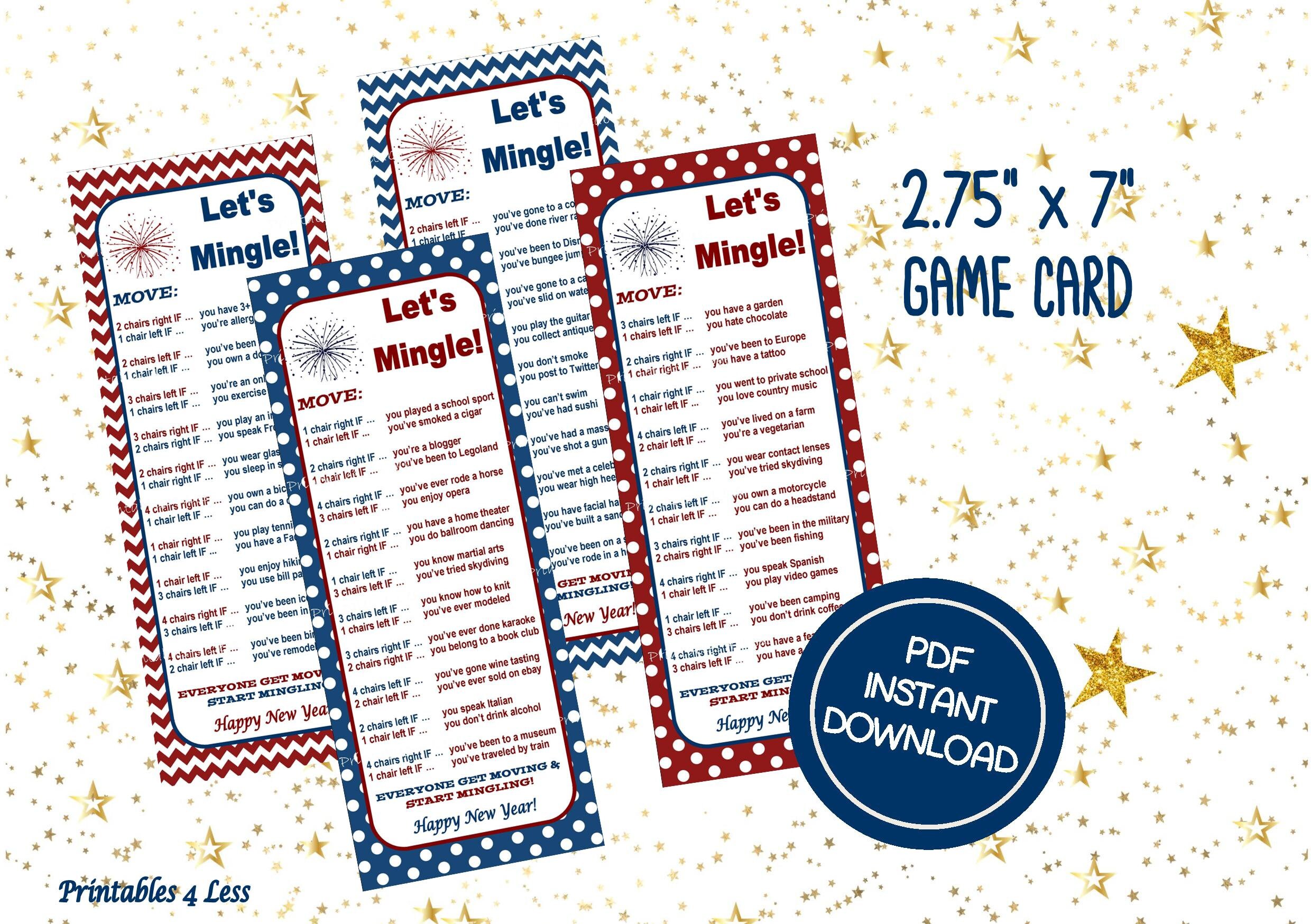 new years game party ice breaker game holiday party etsy