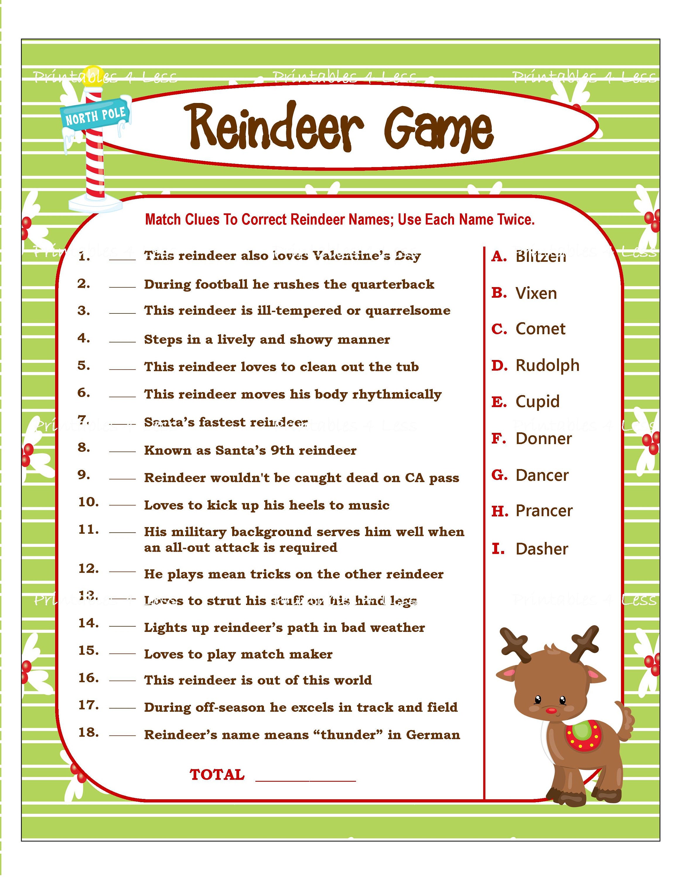 Printable Christmas Party Games