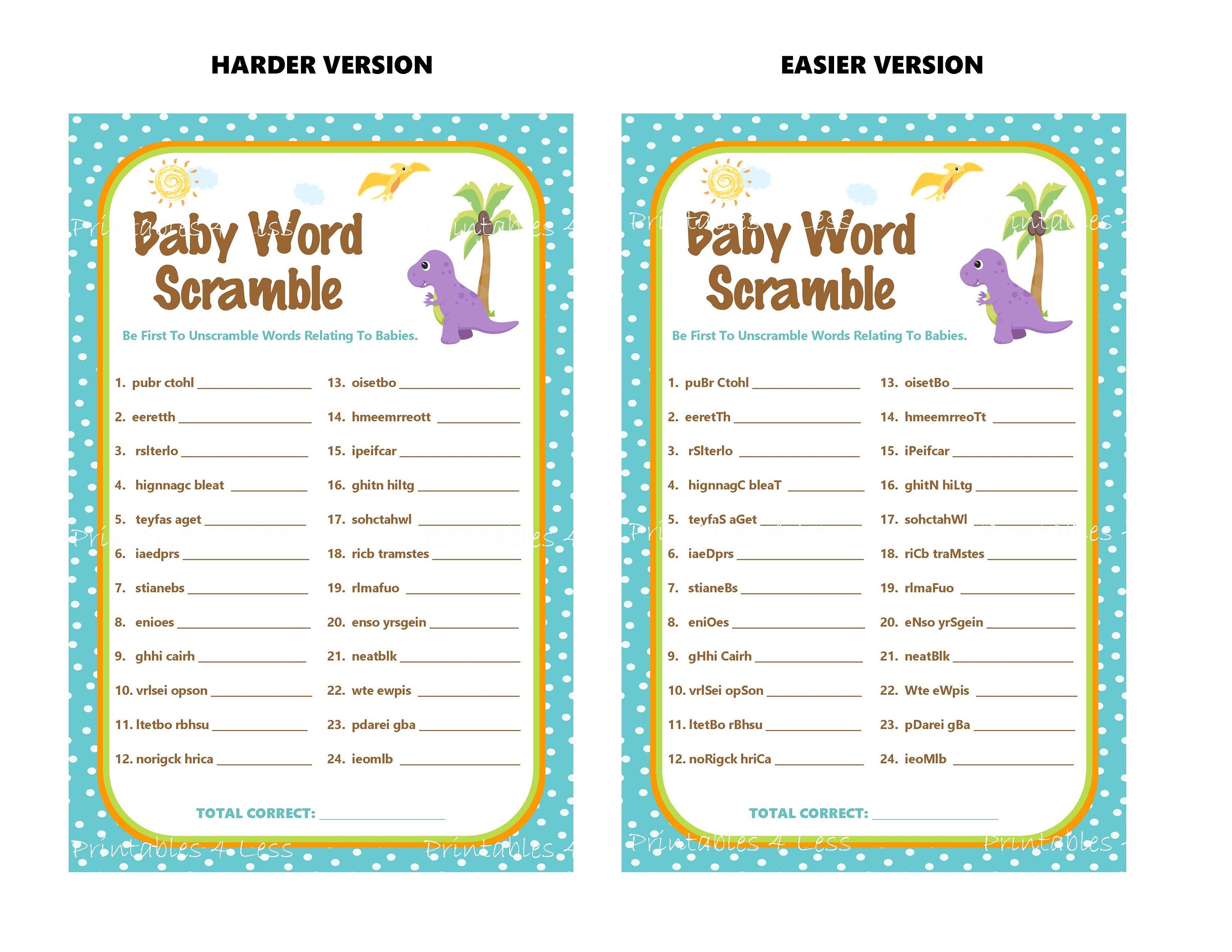 dinosaur word game