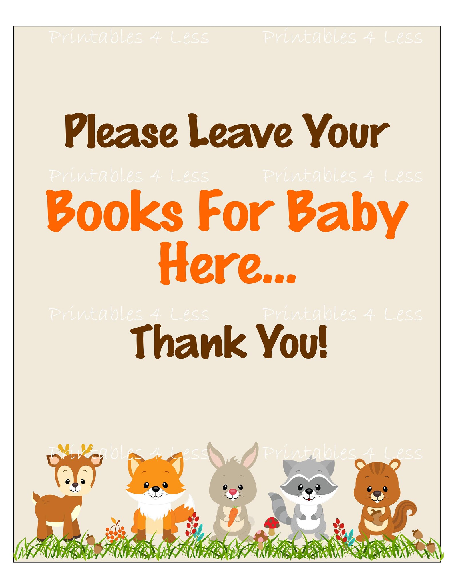 Woodland Books for Baby Woodland Request Card Woodland Bring Etsy