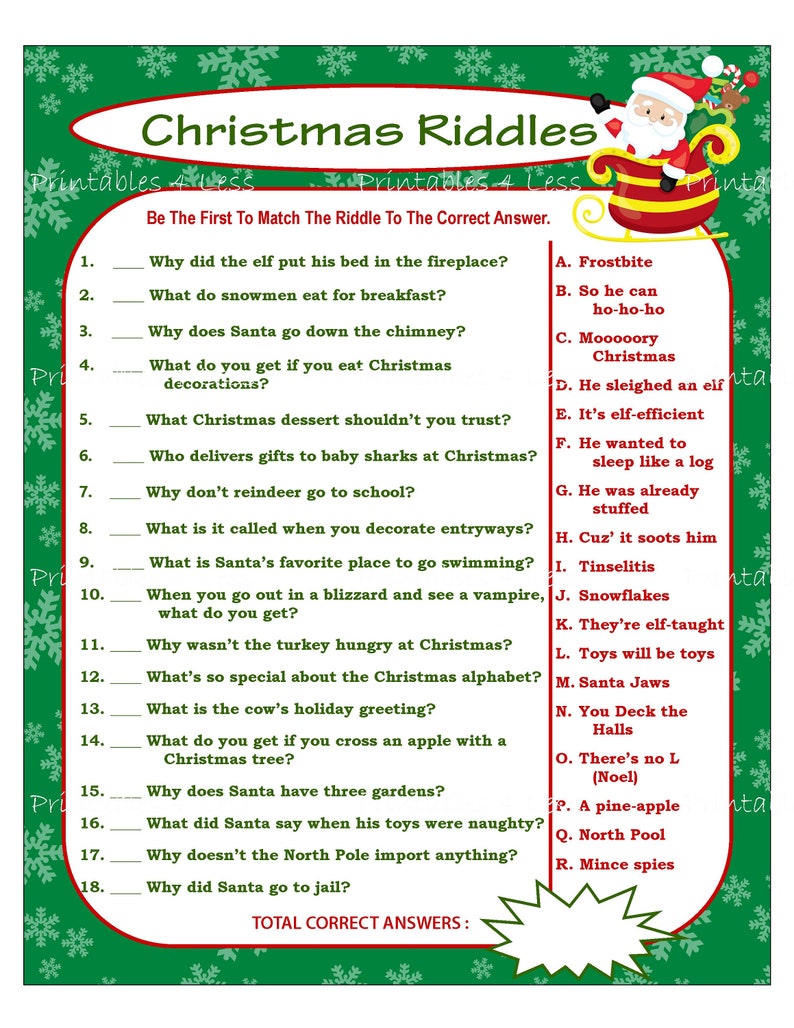 Christmas Riddles Christmas Party Game Holiday Party Game Etsy christmas-riddles-christmas-party-game-holiday-party-game-etsy
