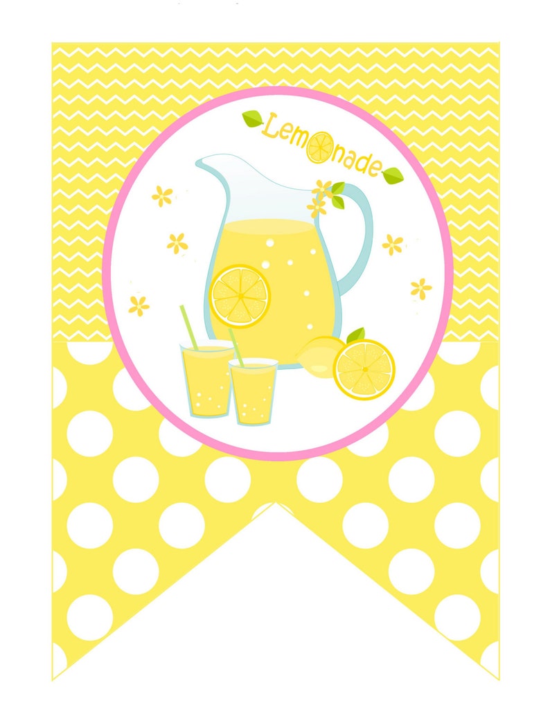 Lemonade Banner DIY Lemonade Birthday Banner Printable | Etsy