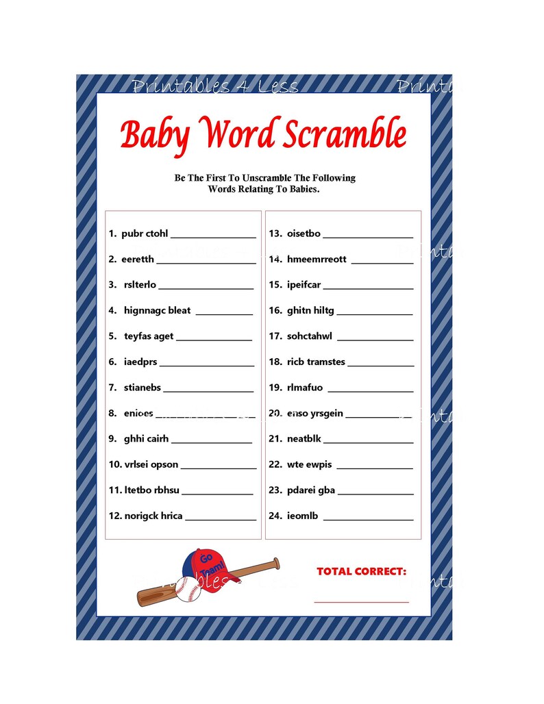 Baseball Term Scramble Match, Printable Baseball Little one Shower Term Scramble Card, Blue Pink Baseball Scramble Sport - Printables 4 Fewer 0003 graphic relating to Word Game Printable identify Baseball Phrase Scramble Match, Printable Baseball Youngster Shower Phrase Scramble Card, Blue Crimson Baseball Scramble Activity - Printables 4 Fewer 0003
