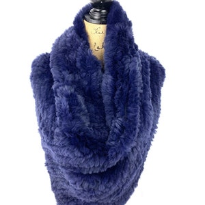 Geniune fur scarf. Rex rabbit fur stole, wrap, scarf. Rabbit shawl. Poncho.