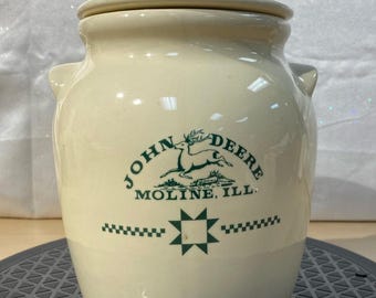 John Deere Crock with Lid