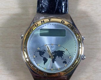 Count Down Year 2000 Quartz Wristwatch – Millennium Collectible – Needs Battery!