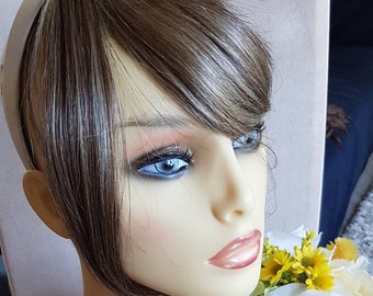 100 Human Hair Fringe Hair On Headband Fringe Bangs Wow Etsy