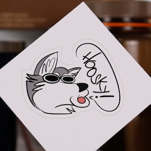 Hoosky - Autocollants de personnage d’animal loufoque (alias Husky)