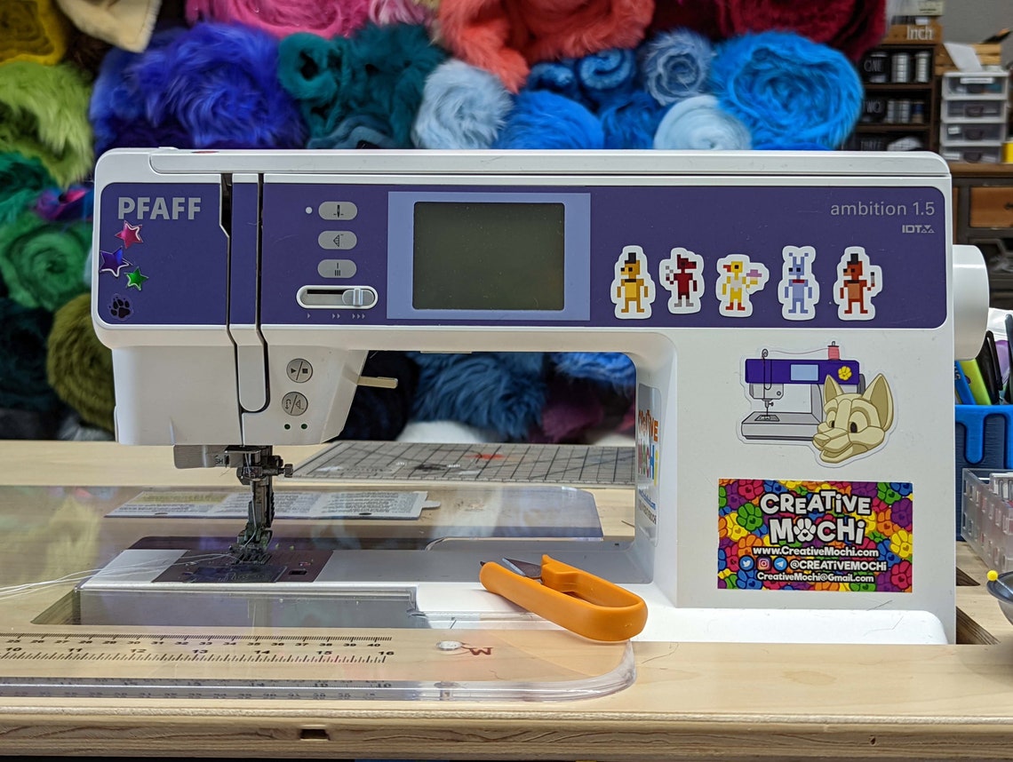 Fursuit Maker Sticker fox and Sewing Machine 2pack Etsy