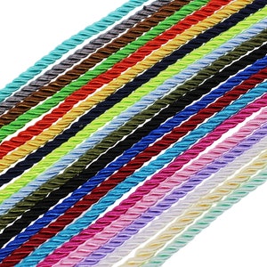 U Pick 5mm Decorativo Torcido Satinado Poliéster Cordel Cuerda Cuerda Cuerda Hilo Brillante Cord Gargantilla Hilo