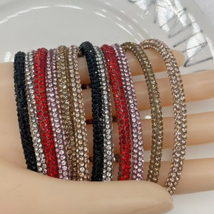Cylinder Rhinestone Glitter String trim 5MM 0.2&#39;&#39; Bling Shoe Laces String Shine Cords for Shoes, Jewerlry Making DIY