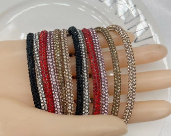 Cylinder Rhinestone Glitter String trim 5MM 0.2&#39;&#39; Bling Shoe Laces String Shine Cords for Shoes, Jewerlry Making DIY