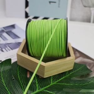100 Yards 2.6mm Green Suede Korean Velvet Leather Cord String Rope Thread 1.5mm Thickness Korean Suede Leather, Suede Leather String