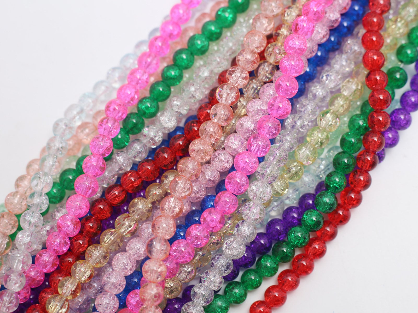 Perlin Set Di Perline Di Vetro Da 4/6/8 Mm Colorate Rotonde - Foto 2