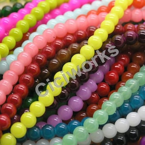 Wholesale 1000pcs Multi-color Round Glass Beads 8mm - 1500pcs 6mm - 4700pcs 4mm Set