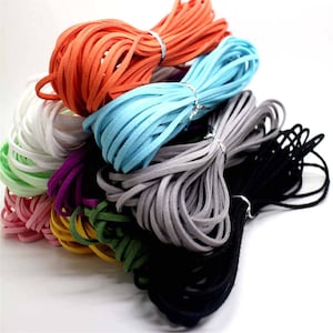 U PICK 10 Yards 3mm Suede Velvet Leather Cord string Thread 2mm thickness Korean Suede Leather, suede leather string Leather GD28ST164
