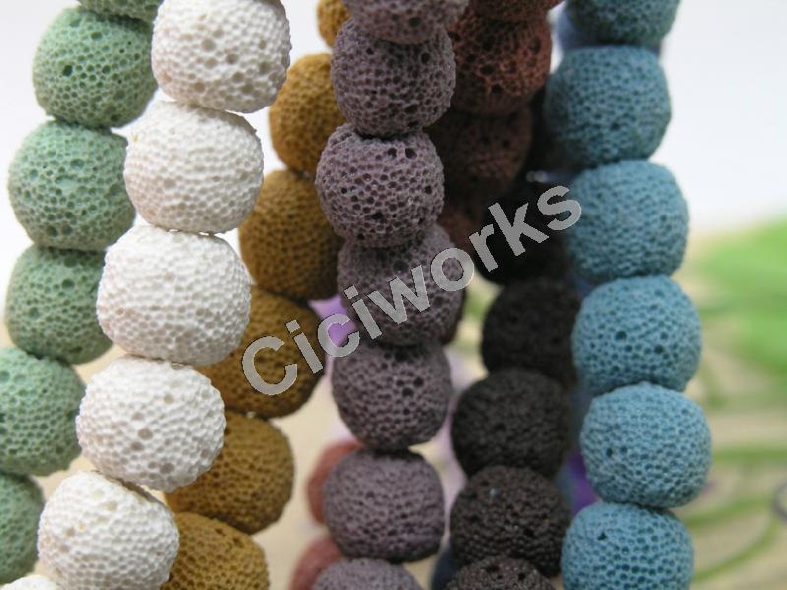 100pcs Mixed Color lava stone beads round shape lava beads Etsy