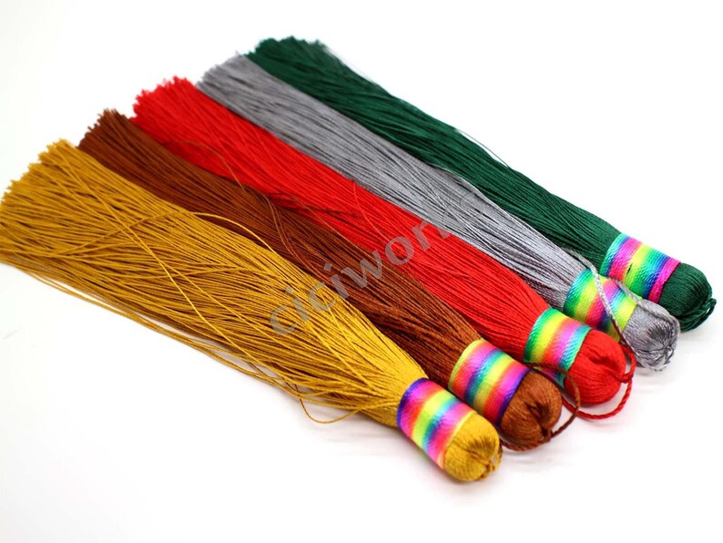 14pcs 6/'/'inch Silk Tassel EarringBraceletKeychainHandbag Tassel Jewelry Making Supplies GD28ST163