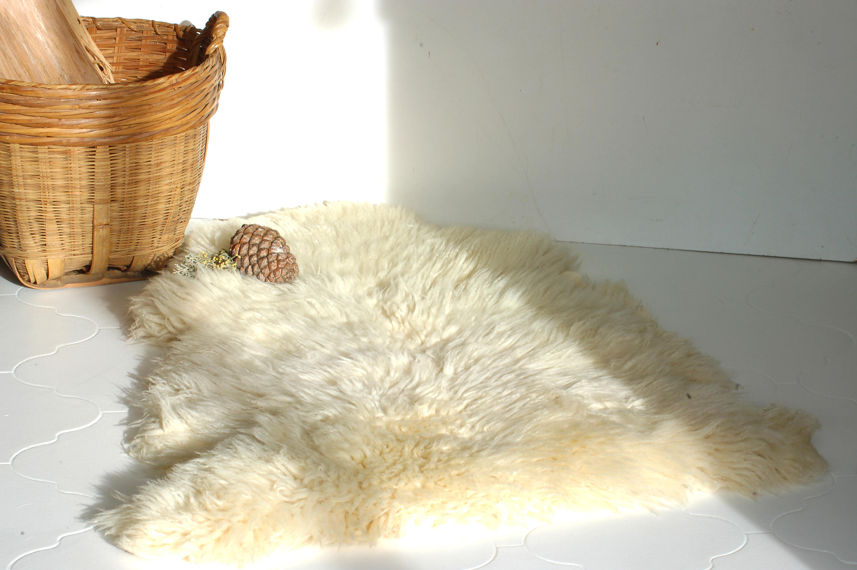 Pelle Di Agnello Medico Werner Baby - Tappeto Naturale Non Rasato Per Neonati - Beige/Oro +/-85 Cm - Foto 4