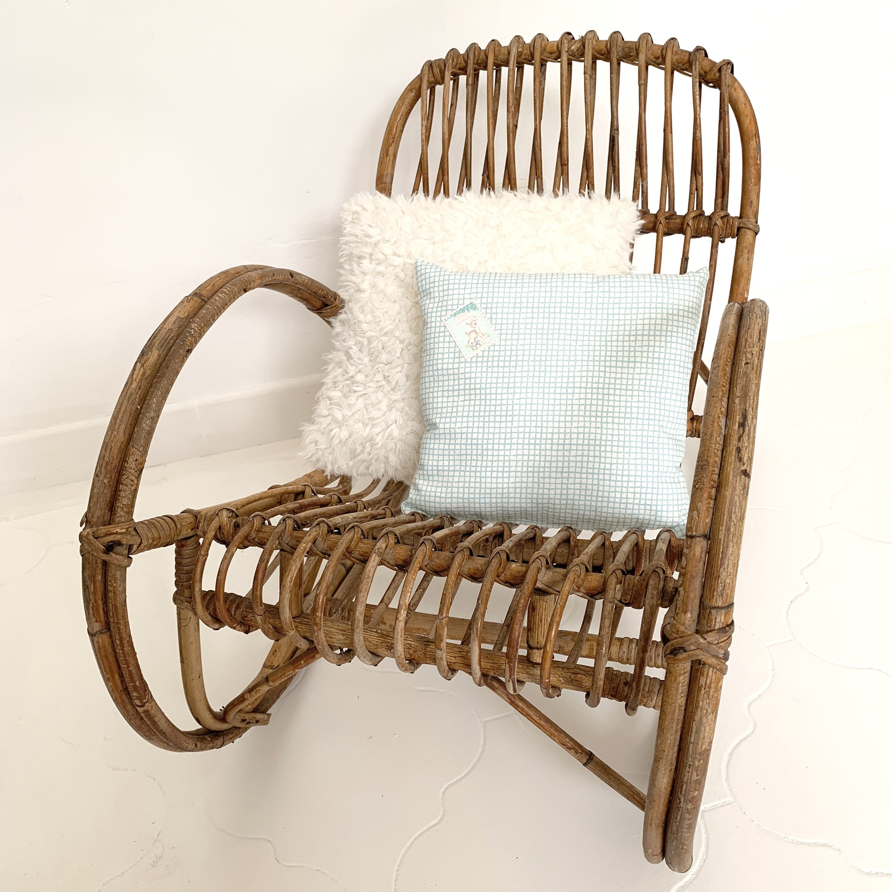 rocking-chair En rotin