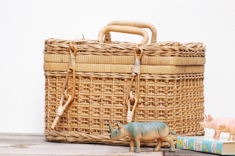storage basket for children French vintage small rattan basket for children in french vintage style,french vintage mini picnic basket