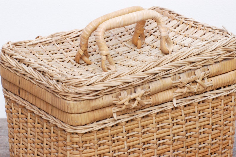 storage basket for children French vintage small rattan basket for children in french vintage style,french vintage mini picnic basket