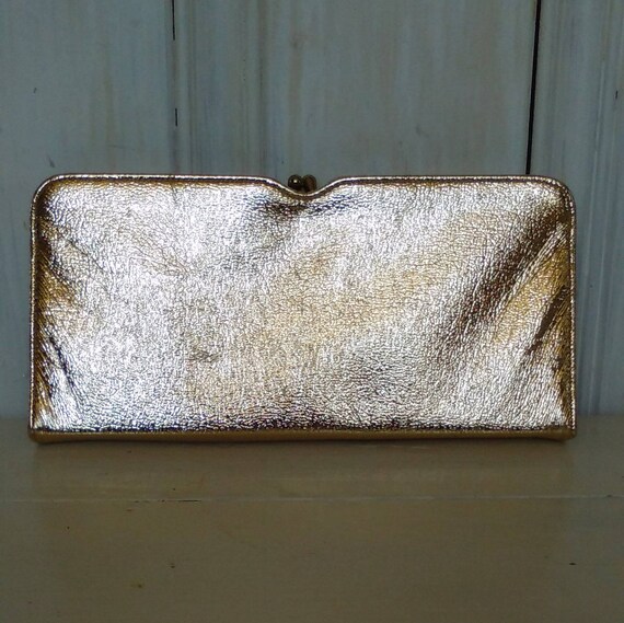 gold lame pocketbook