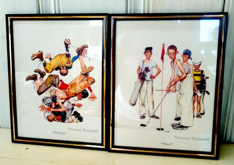 CHILDRENS ART PRINT Ghostly Gourds Norman Rockwell