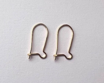 Wire hooks (0.7mm) 18k yellow gold (750/1000)