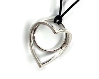 pendentif coeur en argent massif